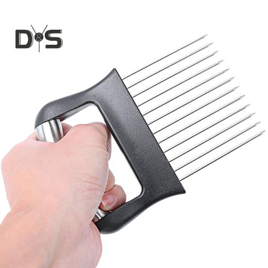 Løkholderskjærer for enkel oppbevaring av skjæring Løkskjærer i rustfritt stål for tomater Sitroner Avokado Multifunksjonell kjøkkenutstyr