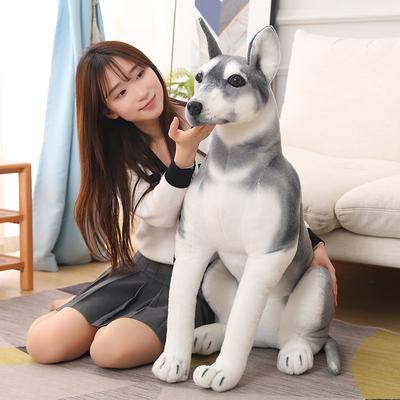 Nuevo Peluche de Perro Husky de Alta Calidad Lindo Perro Lobo de Simulación Mascota Perro Muñeco Calmante Almohada Suave Juguete para Niños Regalo de Cumpleaños Navidad