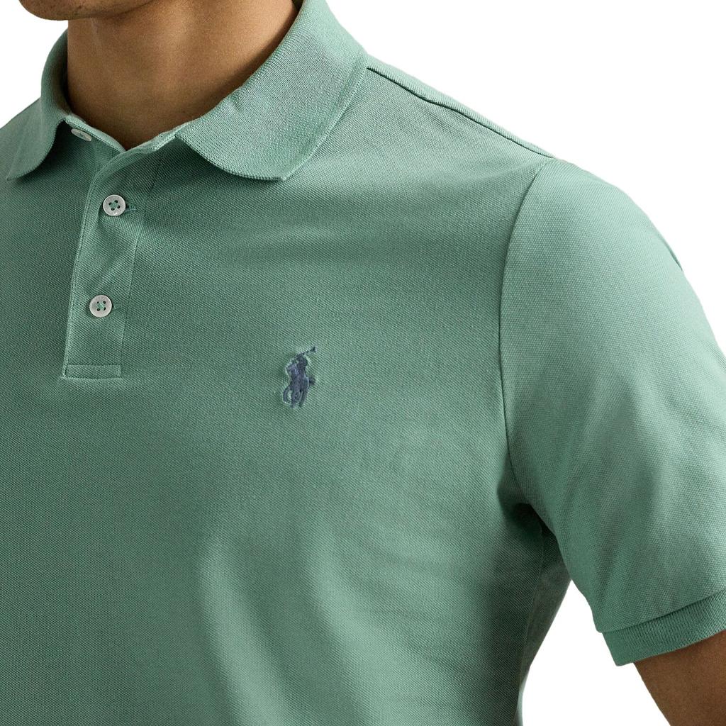 Polo Ralph Lauren Solid Logo Knitted Short Sleeve Polo Shirt Men tops Mint-Green 710941439022
