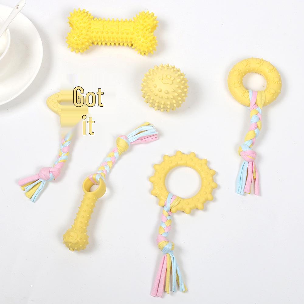 Cross-Border Pet Chew & Teaser Toy for Dogs & Cats – Teething, Training, Amusement: Small Dog Cloth Rope Knot.