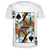 Playing Cards 3D Printing Men's And Women's Fashion T-shirt Plum K Poker Harajuku Street Clothing Kids Boys Comfortable T Shirt