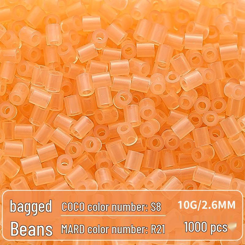 Clear Puzzled Beans Special Color Refill Pack, Black & White, 2.6mm Handmade DIY Fuse Beads Toy Set