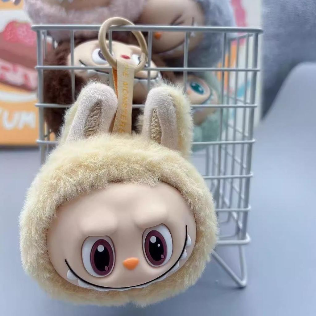 Labubu Small Head Melon Pendant Toy Cute Cartoon Personality Creative Doll Vinyl Keychain Doll for Friends Holiday Gift Kawaii