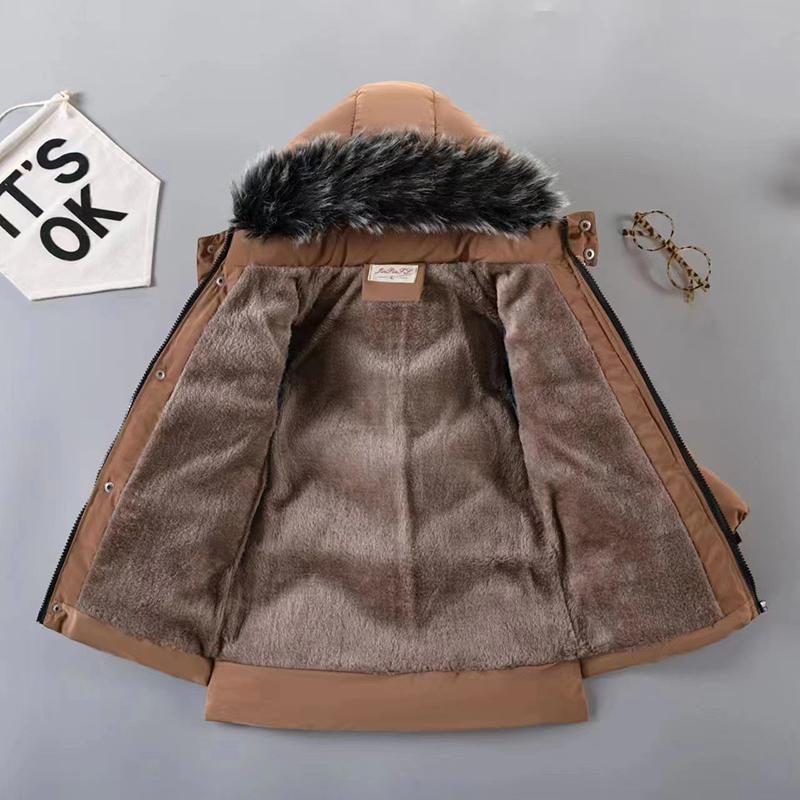 Winter Boys Padded Jacket Children's Thick Down Padded  Velvet Jacket Small Children