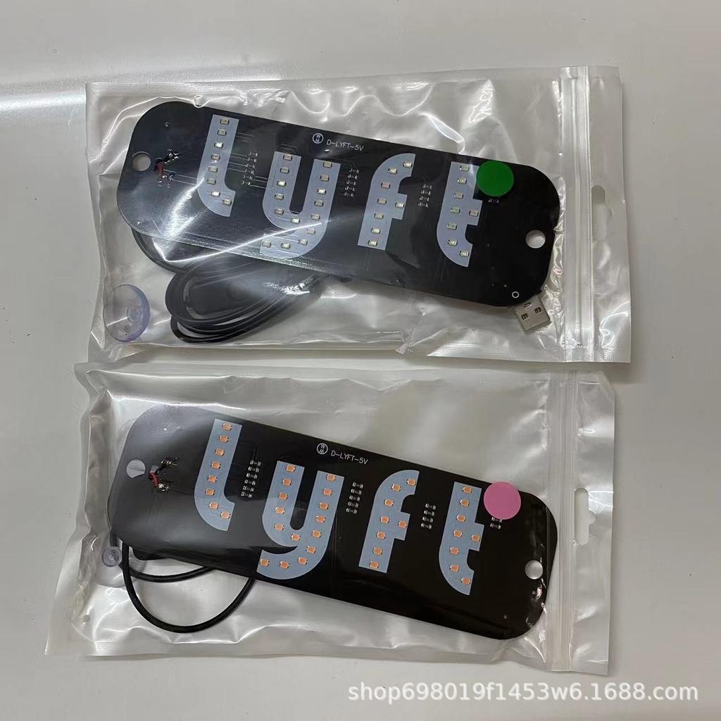 TAXI UBER LED Car Sign Light USB Powered Glowing Taxi Indicator Lamp Rideshare Driver Windshield Decor