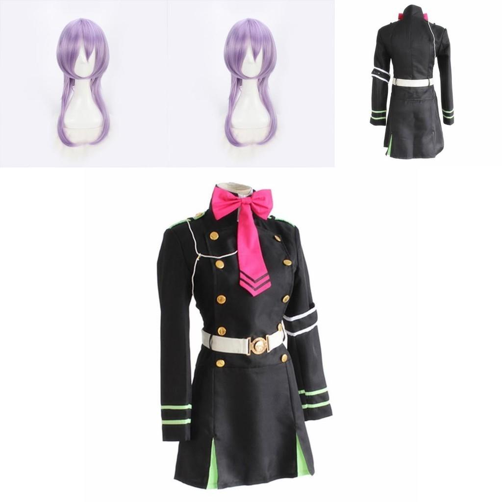 Stylish Black Shinoa Hragi Military Uniform Cosplay Dress From Seraph Of The End For Anime Lovers