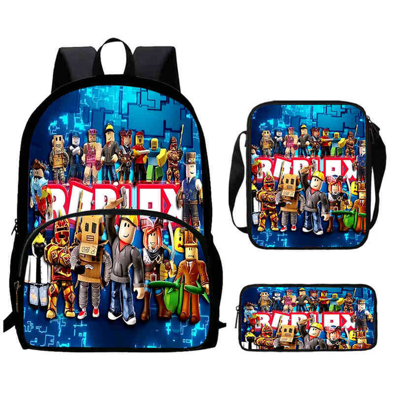 Roblox Printed Backpack, Children'S And Elementary School Bags