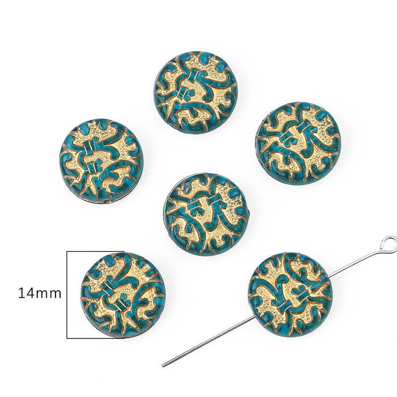 Handmade Retro Baroque Star, Moon & Flower Beads for DIY Earrings, Bracelets & Hair Accessories