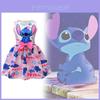 Lilo Stitch Mädchenkleid aus Baumwollmischgewebe mit Cartoon-Muster für Kinder von 3 bis 8 Jahren