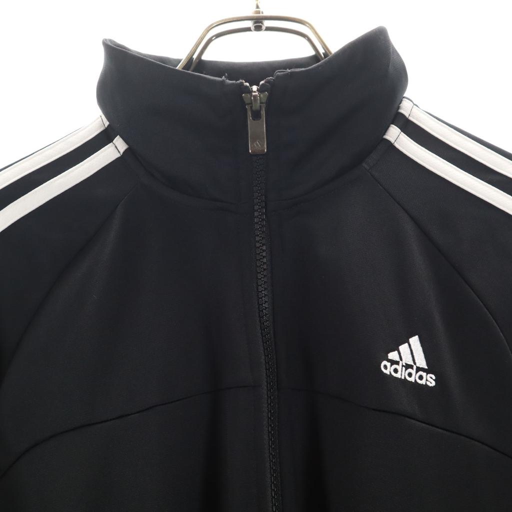 adidas Track jacket Setup M black Jersey with tricot lining and 3 stripes Men's Used