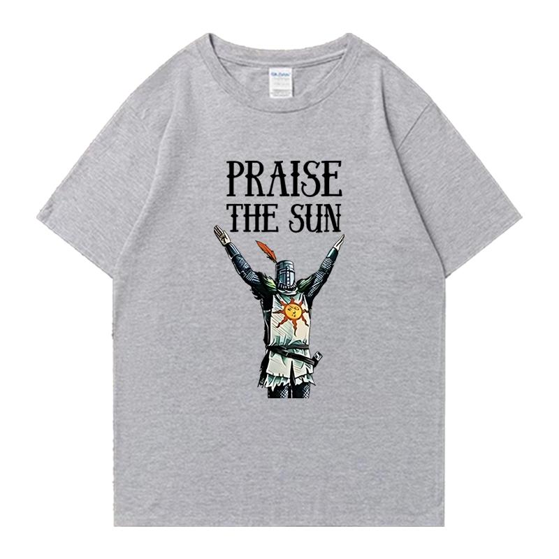 Hot Sale Dark Soul Streetwear Oversized Tee Shirt Summer 100% Cotton Short Sleeve Men Women Crew Neck T-shirt Unisex Clothing