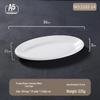 Melamine White Oval Fish Plate – Thickened Imitation Porcelain, 16-inch Large for Hotels