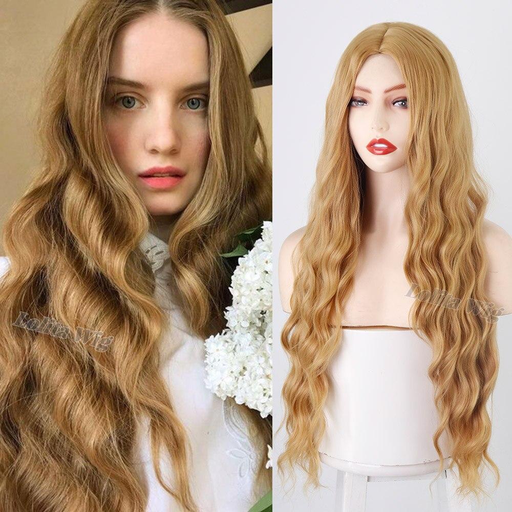 XINRAN Peruci coafura cu val lung, portocaliu mijlociu, negru, perucă din fibre sintetice rezistente la căldură pentru femei Cosplay