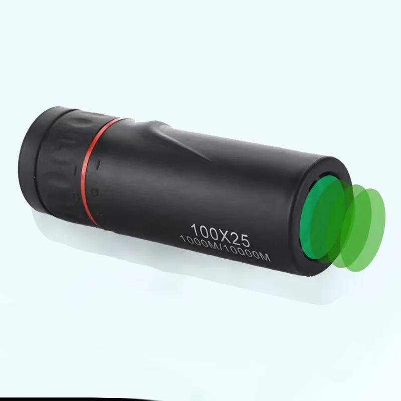 High Magnification HD Monocular Telescope Waterproof Mini Telescope Portable Military Zoom 10X Scope for Travel Hunting