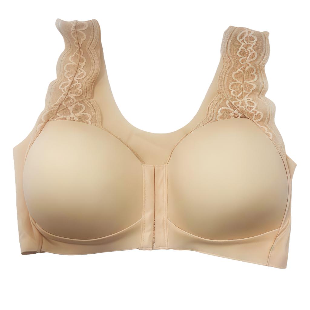 Zeriluna Lace Tank Top Bra Front Clasp Design, Available In Multiple Colors, Comfortable and Supportive Wireless Bra