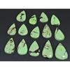 260Cts. Natural Lemon Chrysoprase Pear Cabochon Loose Gemstone 14 Pcs Lot C-2491