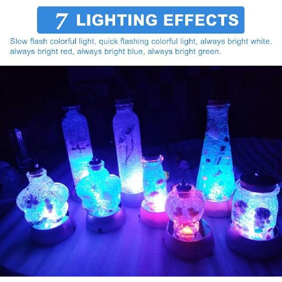 Light Base for Glass Art, LED Light Base, LED Light Display Base, Light Display Base Stand Holder 6 Color Changing LED Colorful Display Stand Lights