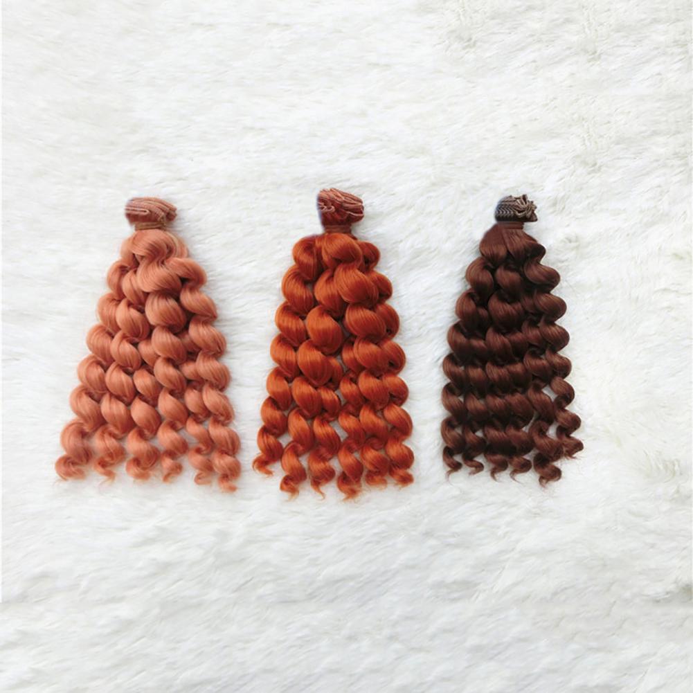 Fashion Mini Ringlet Curly 20cm Hair Tresses Doll Wig Kids Toy Baby Girls Gift