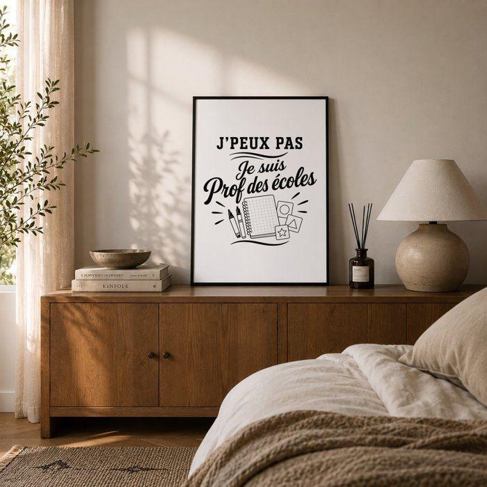 Affiche - PLANETEE - J'peux pas minimaliste - Illustration encre et aquarelle - Papier photo 310 g/m² - Surface perlée A4