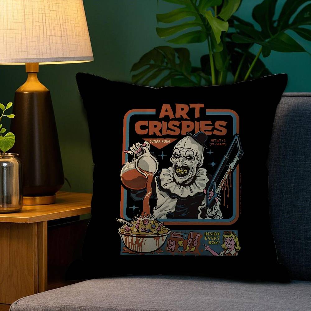 Classic Movie T-Terrifier Pillow Case Sofa Living Room Bedroom Double-sided Printing Square Cushion Nap Time Cushion Cover