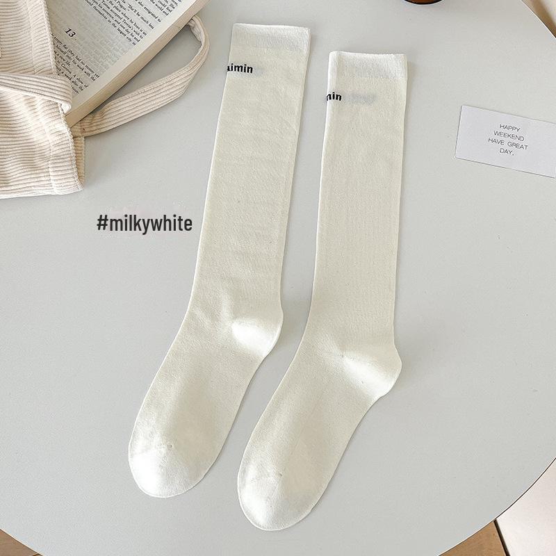 

Женские компрессионные носки из чистого хлопка длиной до колена и голени — весна-зима Calf Sock JK