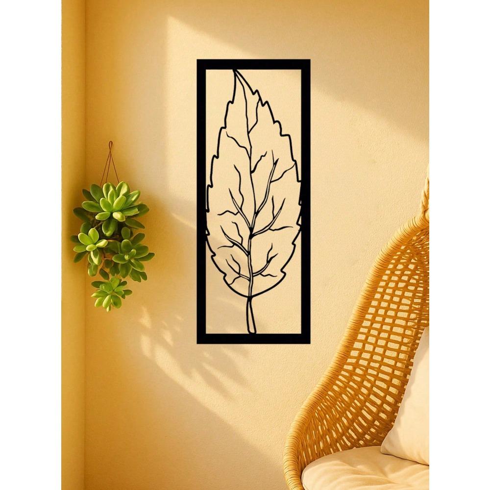 1pc Vintage Iron Leaf Wall Art, Handmade Metal Sculpture, Rustic Home Decor for Living Room, Bedroom, Bathroom, Modern Rustproof Ornament