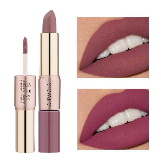 

Жидкая губная помада 2 в 1, косметический инструмент, портативный модный косметический матовый блеск для губ для женщин