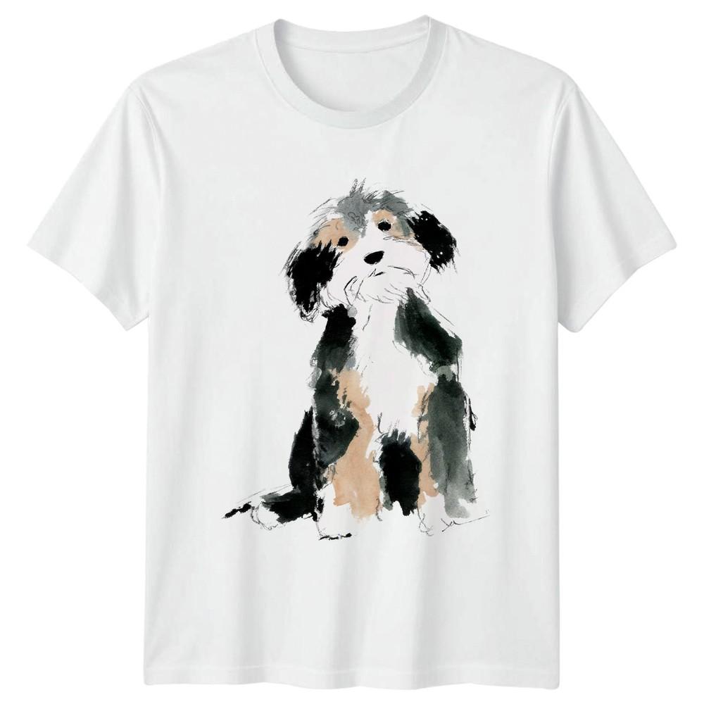 Watercolor Bernedoodle Dog TShirt Doodle Dog Dogs Birthday Gift For Him And Her S