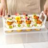 2-stöckiger Cupcake-Träger Rechteckige Cupcake-Behälter Bäckereiwerkzeug Cupcake-Aufbewahrungsbox Picknick