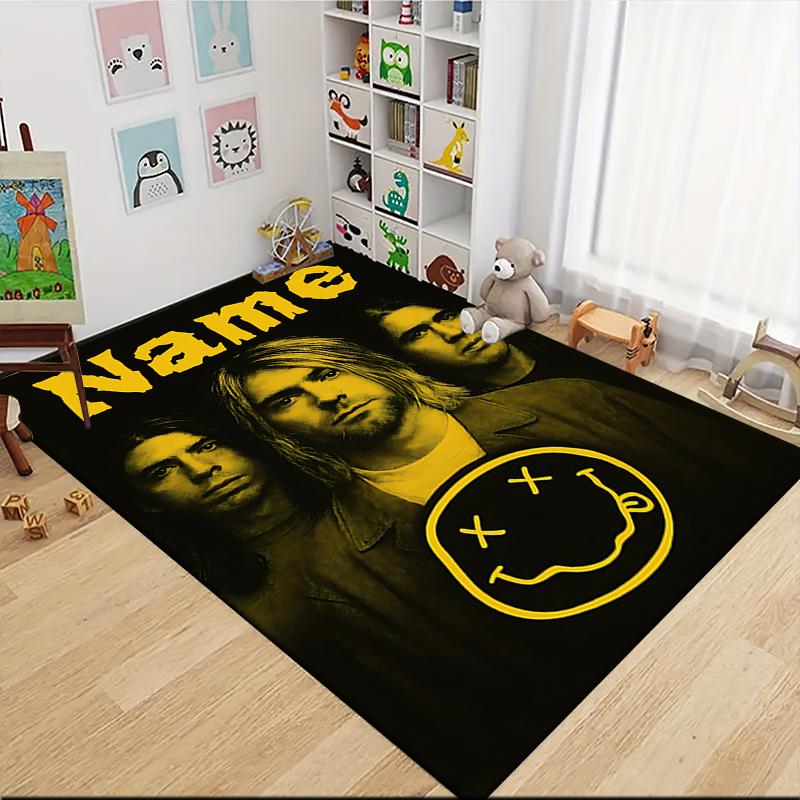 Custom Name FNAF Fan Art Compilation Carpet Rug Customizable Soft Washable Anti-Slip Home Living Room Sofa Mats Personalized Rug. 0909115