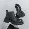 Fashion British Style Mens Chelsea Boots Pu Leather Pointed Toe Ankle Boots Thick Bottom Business High Top Shoes Outdoor Versatile Botas