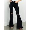 IHUASU Women's Fashion Casual Solid Color Print Pants & Capris