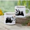 Outdoor Enamel Water Cups, Camping Mug, Campfire Party, Beer Coffee Mugs, Mountain Handle Mug, Best Gifts for Camper Lovers