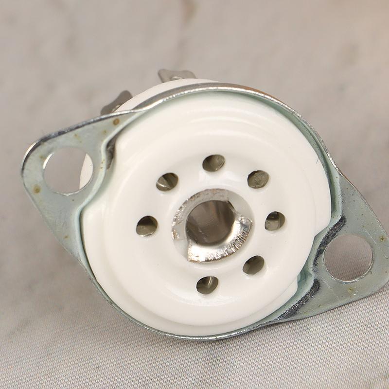 2 Pcs 7Pin B7G Ceramic Vacuum Tube Socket Valve Base For 6Z4/Eaa91/Ec92, Etc. Vintage Audio Amplifier Diy Chassis Mount