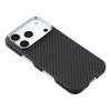 For iPhone 17 Pro Max Magnetic Case 1500D Coarse Texture Aramid Fiber Phone Cover with Metal Lens Frame
