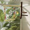 Bird Swing Chewing Standing Wooden Decor Bird Perch Stand for Budgies Small Parrots Bedding Living Room Home Indoor Outdoor
