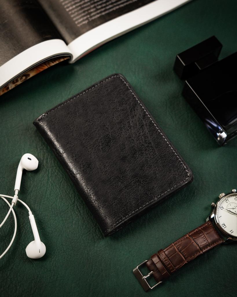 OKL-CRCL Black Leather Document Case