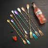 1pc Creative Long Spiral Handle Cocktail Spoon Stainless Steel Whisky Wine Mixing Spoon Shaker Muddler Stirrer Bar Accessories