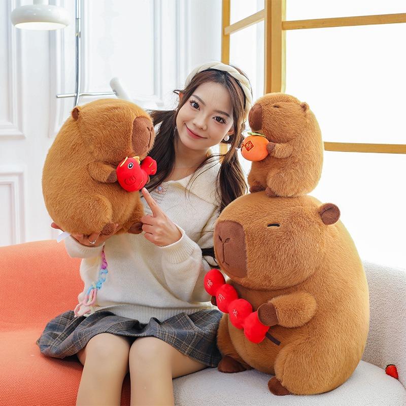 Păpușă Kapibala Capybara jucărie de pluș păpuși drăguțe și păpuși drăguțe fete cadou de ziua de naștere