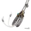 Stainless Steel Double Feather Necklace Pendant Silver Sun Turquoise Feather Necklace Extra Large Feather Custom Feather Necklace Popular [silver