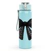 1PC Simple Large Black Coquette Bow 750ml Color Plastic Sports Water Bottle Leakproof Flip Straw Lid Suitable for Sports Office Home Use