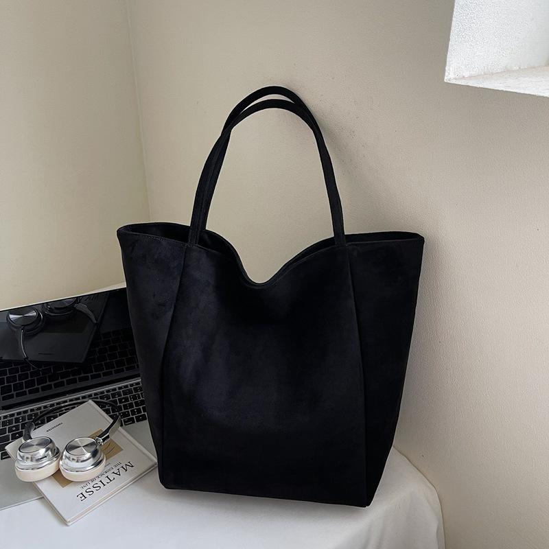 Casual commuting retro suede large-capacity bag women's new autumn and winter shoulder bag tote bag