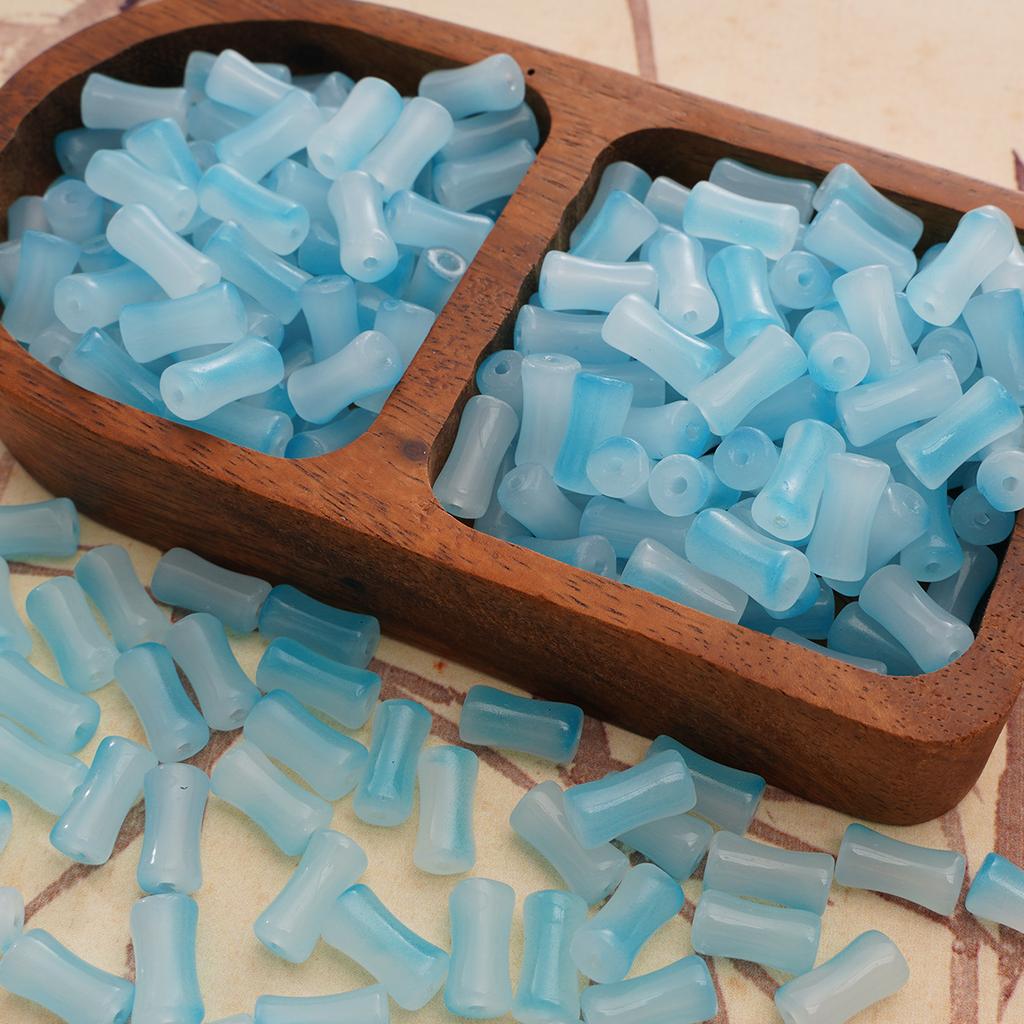 Glass Halo Staining Sprinkles Bamboo Beads Ancient Style Loose Beads Handmade Diy Hand Beaded Beads Accessories Glaze Imitation Jade Beads Materials