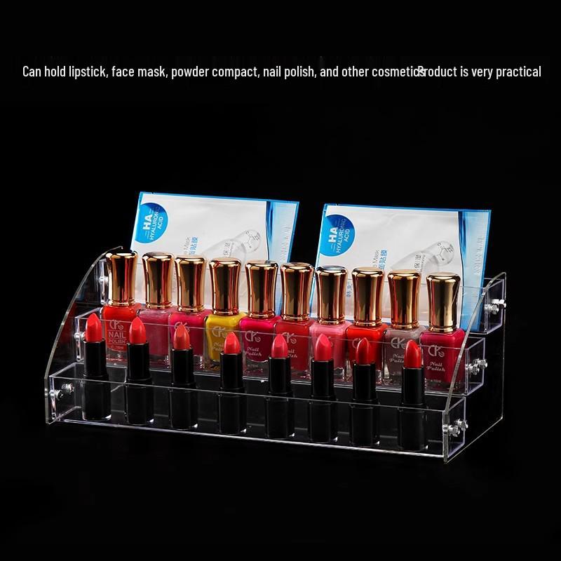 Acrylic Multilayer Nail Polish Display Stand - Transparent Cosmetic Organizer