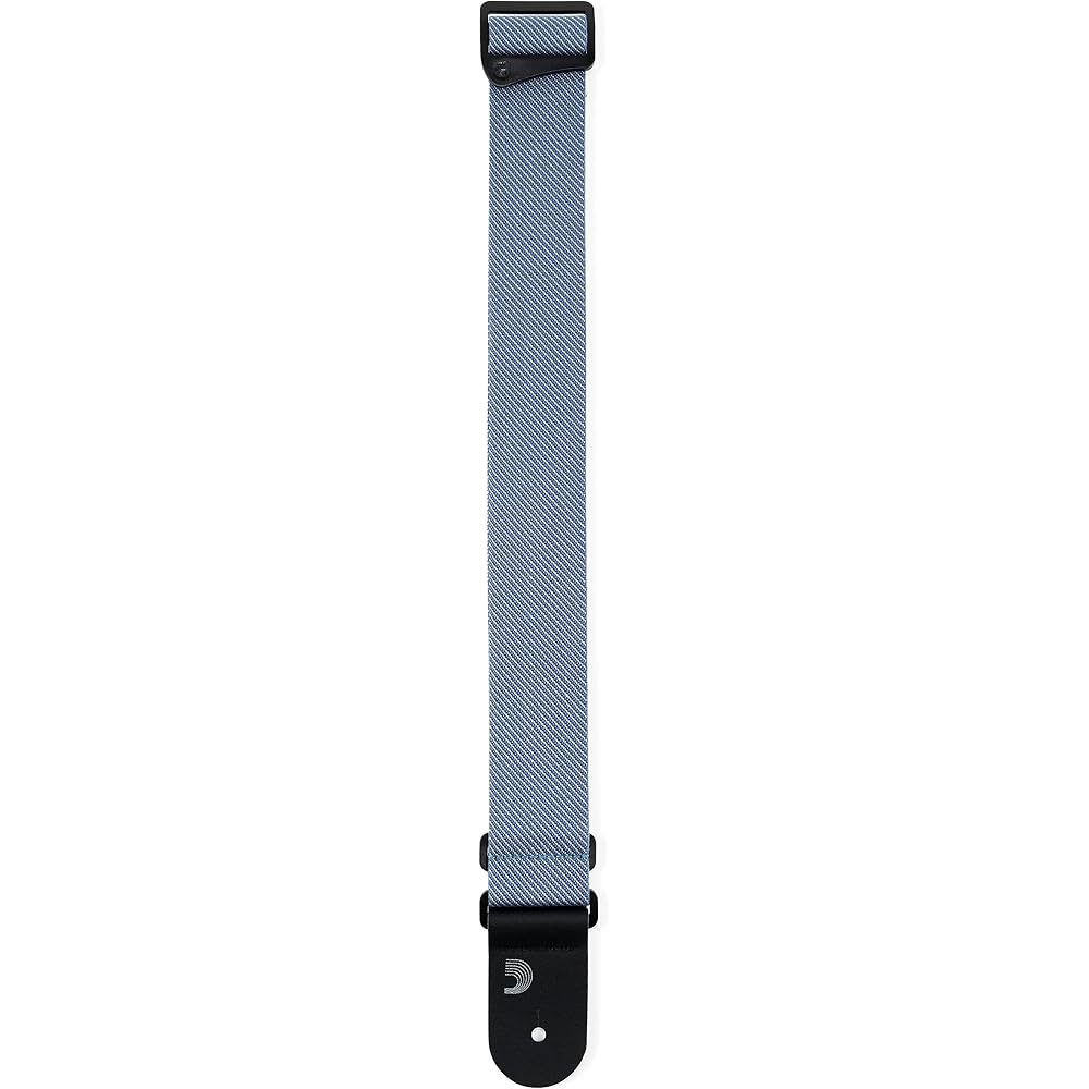 D'Addario Woven Guitar Strap CL Tweed 50TW02 Blue Adjustable Length Durable Design