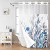 Handun Floral Double-Layer Polyester Shower Curtain