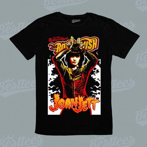 KIDS/MEN/WOMEN Black Hearts Joan American Jett Ramones Rap Music Graphic T-Shirt S разноцветный