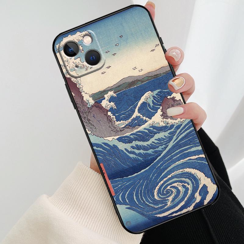 Japanese Ukiyo-e Art Phone Case For iPhone 17 Pro Max 15 14 13 11 12 16 Pro Max mini 15 16 Plus 16e 17 Air Cover