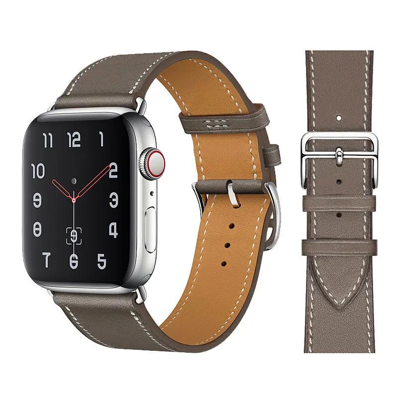Genuine Leather Bracelet Strap For Apple Watch Band Ultra 49mm 46mm42mm 45mm 41mm 44mm 40mm Bracelet iWatch 11 10 9 8 7 6 5 4 SE