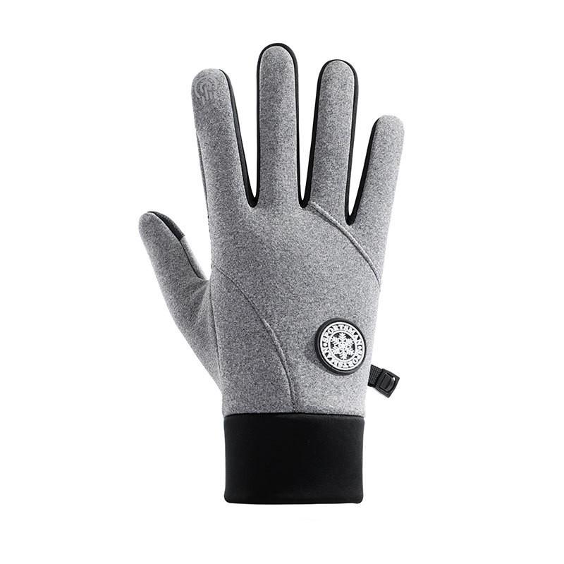 Warm Gloves for Men and Women Outdoor Cycling Water-splashing Fitness Full Finger Sports Windproof Anti Slip Anti Slip Plus Velvet Gloves